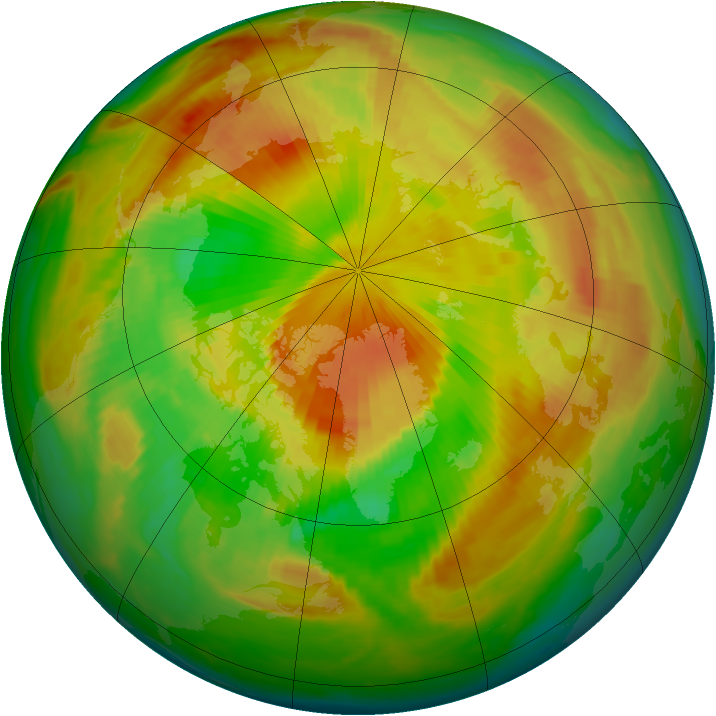 Arctic ozone map for 12 May 1999